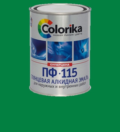 Эмаль ПФ-115 0,8кг ярко-зеленая "Colorika"