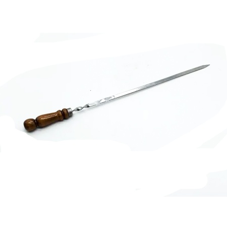 Шампур  400х12х3мм с деревянной лакированной ручкой 