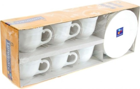 Сервиз чайный ТРИАНОН 220мл (14466)  6перс. Люминарк-Франция