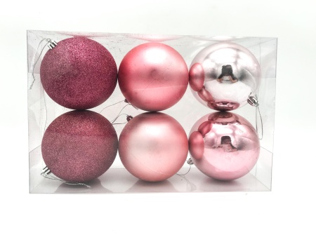 Шар новогодний, набор 6шт. d=8см РД76835