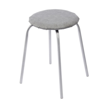 Табурет 18 круг белый мрамор на темном муссе