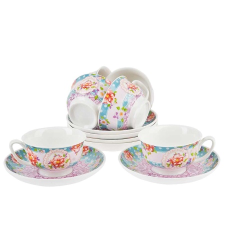 Сервиз кофейный 12пр. "Цветочные кружева" 6персон v=80мл