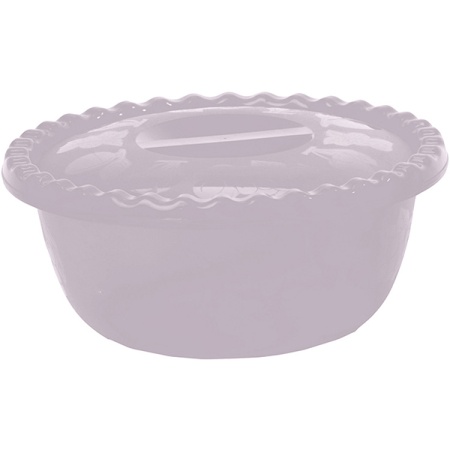 Миска 5,0л круглая с крышкой чайная роза