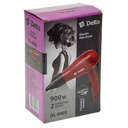 Фен  DELTA DL-0905 : СКЛАДНАЯ РУЧКА,900Вт