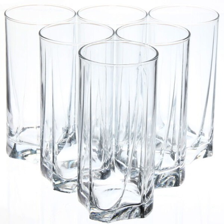 Набор стаканов высок 390мл 6шт ЛУНА (БОР)