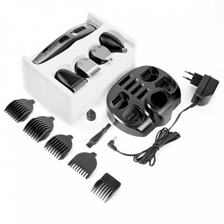 Набор для стрижки и бритья 5 в 1 DELTA LUX DE-4201A  черный, 3 Вт (12)