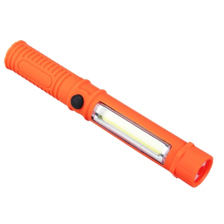 Фонарь, ЧИНГИСХАН 1 COB + 1 LED, 3Вт + 1Вт, 3xAAA, 16см, резино-пластик, 2 режима