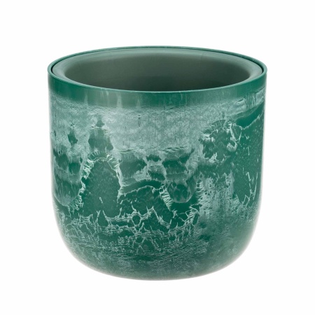 Кашпо МИКРИТ D220мм 3,7л со вставкой зеленый слайн