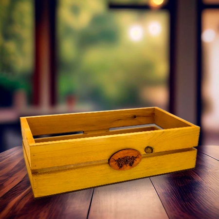 Ящик декоративный с медальоном 30х16х9см ДомВуд Лиственица Сосна С67/Д67