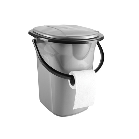 Ведро-туалет серебро