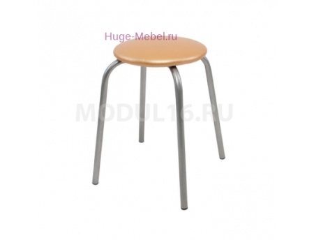 Табурет 18 круг бежевый нюд на светлом муссе 