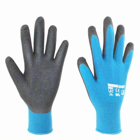 Перчатки синие серая пенка РД69516