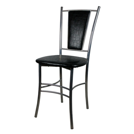 Стул Мартин черный крокодил на черном глянце