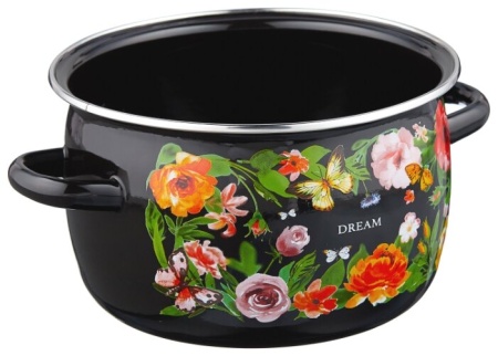 Кастрюля эмалированная сталь  3,0л эмал сфер Chilli TM Appetite