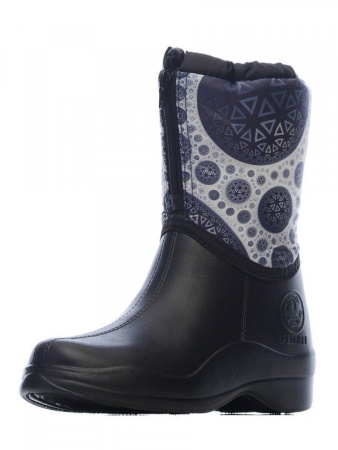 Полусапожки женские ЭВА с текстильным верхом, утепленные флисом с застежкой "МОЛНИЯ" арт. 324 УТМ, звезды р.38/39