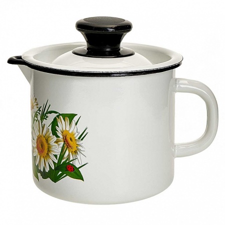 Кружка 1,0л с носиком с/кр белая Керчь 