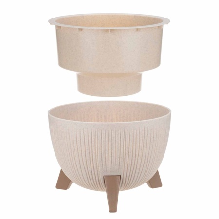 Кашпо ПЕТАЛИС D250мм 4,2л Беж.мрамор