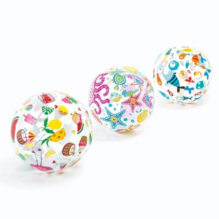 Мяч пляжный 51см, от 3 лет, 3 вида, Intex