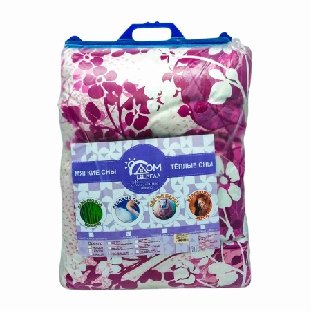 Одеяло 200х220 ДомВелл Облегченное Овечья шерсть (сатин 90, пакет)