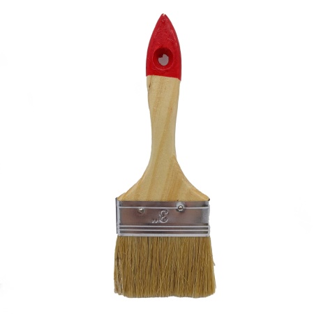 Кисть плоская 75мм 3" "Стандарт" натуральная щетина, деревянная ручка РД71397