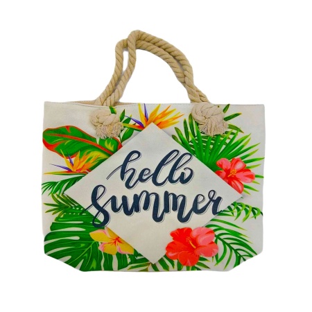 Сумка пляжная на молнии  46х37см РД53114 Лето