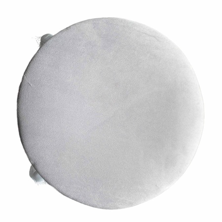 Табурет 18 круг велюр шторм 022 светло-серый на бел гл