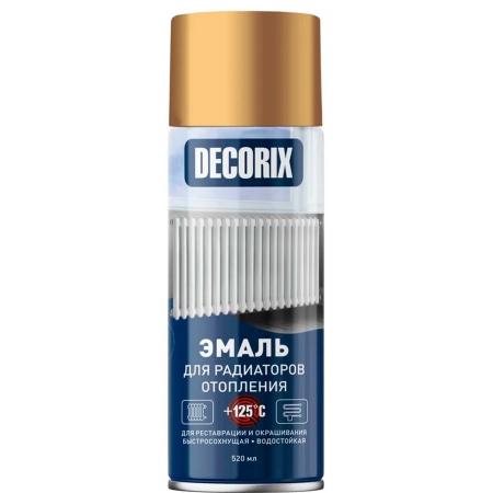 Эмаль аэроз. 520 для радиаторов DECORIX, золото №304