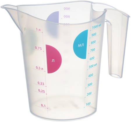 Кувшин мерный 1л Прозрачный Кувшин мерный 1л Прозрачный