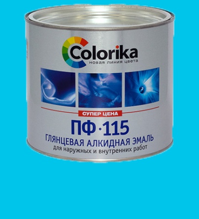 Эмаль ПФ-115 1,8кг голубая "Colorika" 