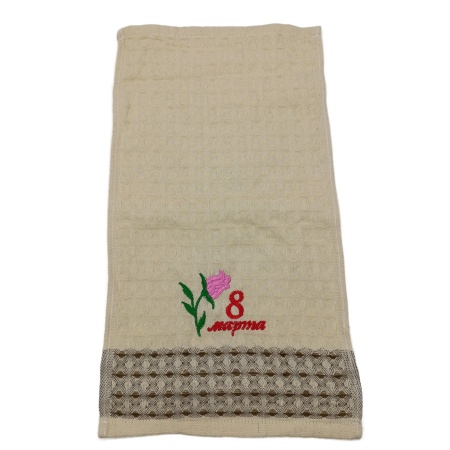 Набор полотенец 3шт, 25х50см, 8 Марта, хлопок, в коробке