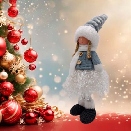 Девочка декоративная новогодняя 10х10х37см РД18522