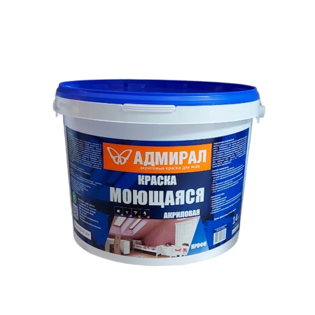 Краска водоэмульсионная 3кг Профи моющаяся Адмирал
