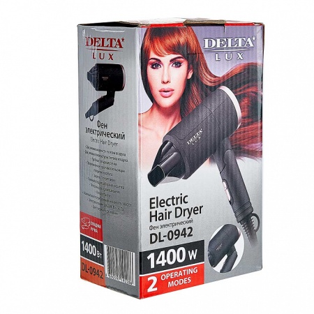 Фен 1400Вт DELTA LUX DL-0942 