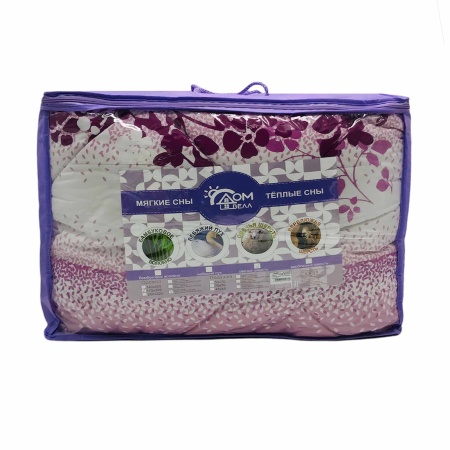 Одеяло 172х205 ДомВелл Облегченное Бамбуковое волокно (сатин, чемодан)