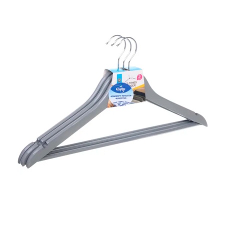 Набор вешалок для одежды 3шт. пластик, в ассортименте РД12720