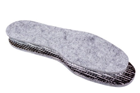 Стельки для обуви войлочные с фольгой