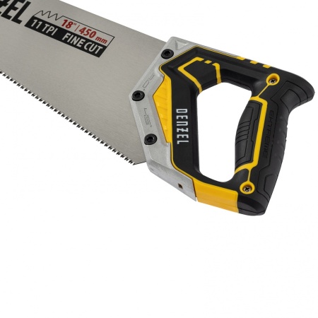 Ножовка по дереву, 450мм, 9 TPI, зуб 3D, металлопластиковая рукоятка Denzel