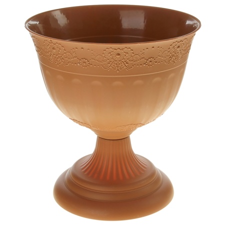 Вазон 18л "Венеция" Д400мм (коричневый) (уп.8)