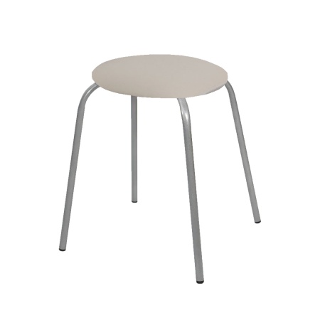 Табурет 18 круг ваниль на светлом муссе 