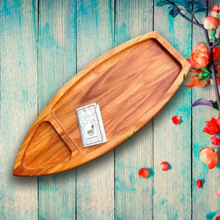 Менажница 40х17х2см ДомВуд Лодочка Дуб Д133