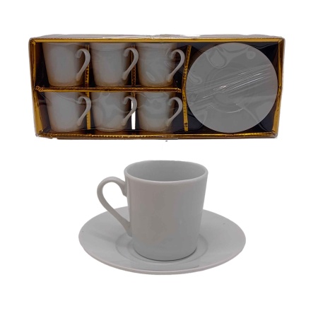 Набор кофейный 12 предметов, белый 110мл РД85530