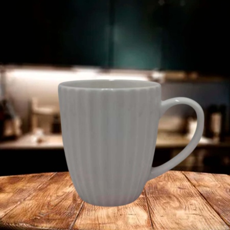 Кружка 400мл белая Вертикаль