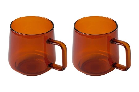 Набор: 2 кружки 0.4л янтарный "Blend Sala" в подарочной упаковке.