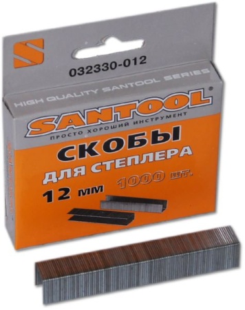 Скобы  12 мм, толщина 0,75 мм ТИП 53 (1000 шт/уп)