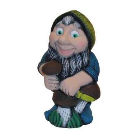 Фигурка садовая Гном с грибами Рисованный 23х36см