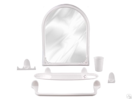 Набор для ванной комнаты "Аква" №1 белый