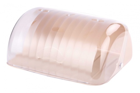 Хлебница 320х255х150мм пластик "Изобилие" мини светло-бежевый