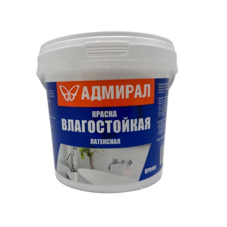 Краска водоэмульсионная 1,2кг Профи влагостойкая Адмирал