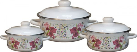 Набор посуды 3пр №05 "Мозаика" белосн эмал Череповец