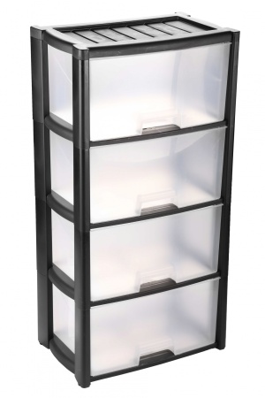 Комод 4 секции "Колорит" черный